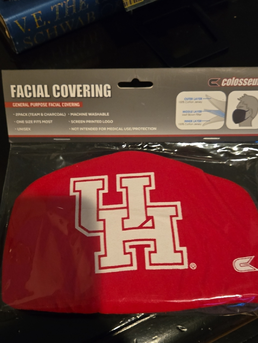 University of Houston Logo Facial Covering (2 Pack)